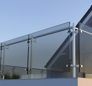 10mm Grey Tinted Glass Toughened Balustrade Panels1000 x 1000mm
